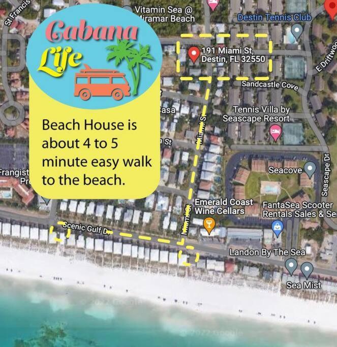 Private Beach Access, Fenced Yard & Pet Friendly, Pool, Cabana Life Beach House Destin Exterior photo